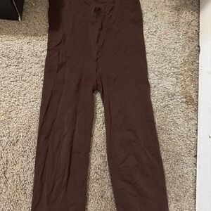 Brown High-Waisted Pants